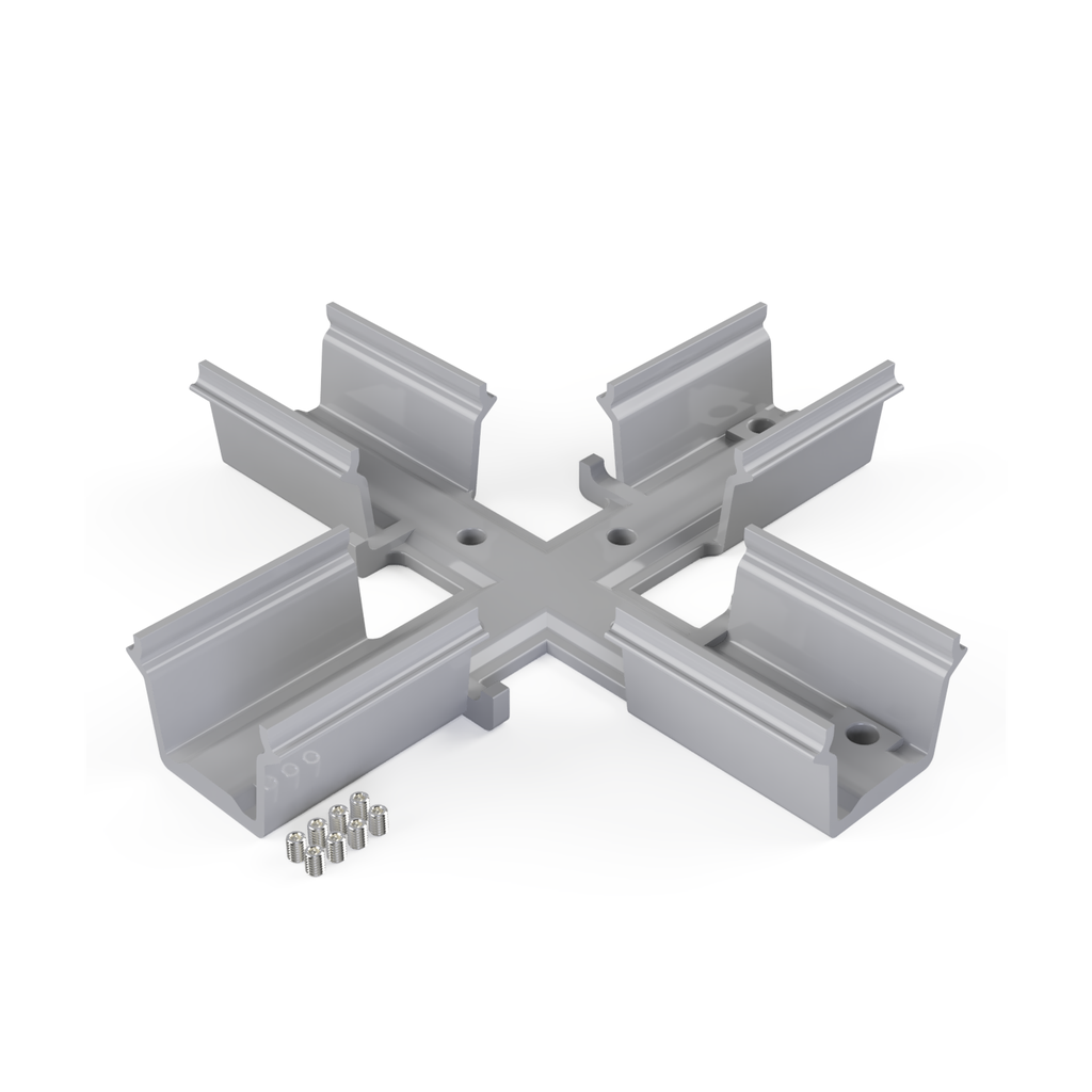 [530011432402] CON-TI1 Verbinder X-Stück (Schwarz RAL9005)