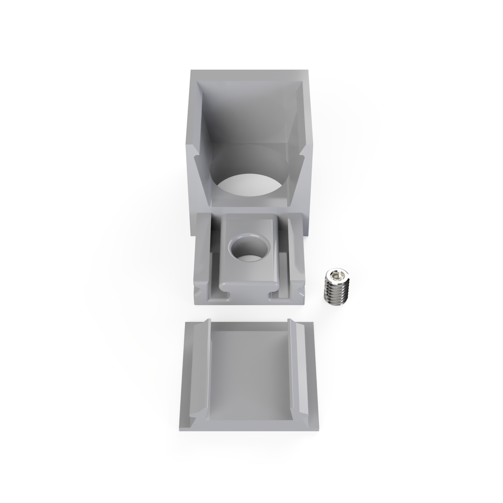 [530012113315] END-A2 Endstück Öffnung | unten (Schwarz RAL9005)