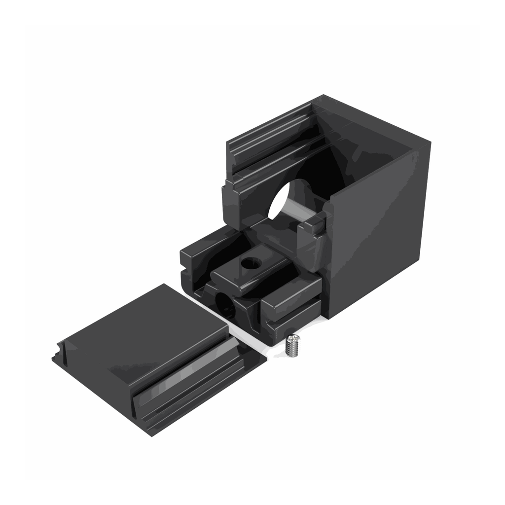 [530013129830] END-N4 Endstück Öffnung | links (Schwarz RAL9005 (FENIX))