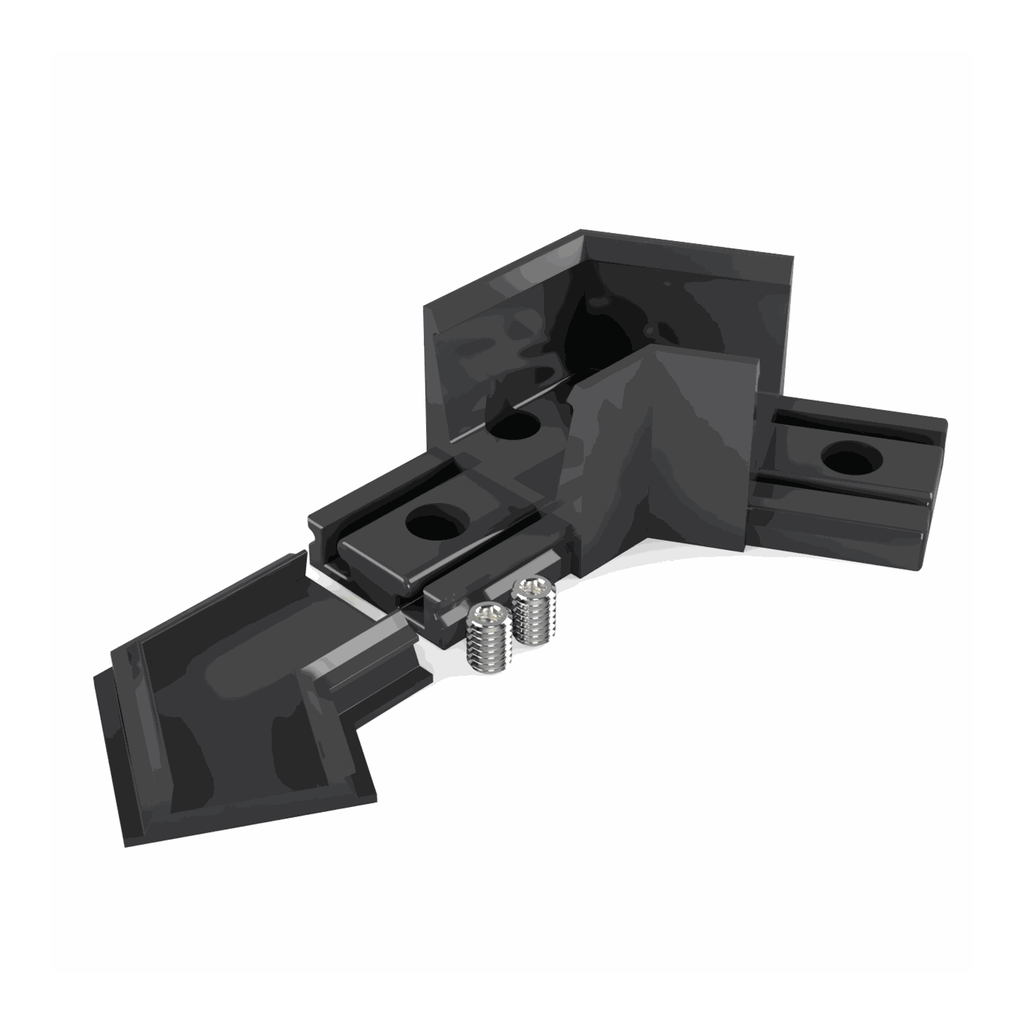 [530015113315] VMD-A2 Eckverbinder 120° (Schwarz RAL9005 (FENIX))