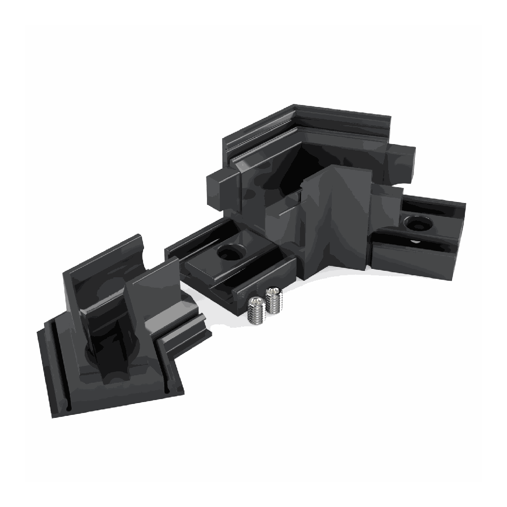 [530015118020] VMD-N2 Eckverbinder 120° (Schwarz RAL9005)