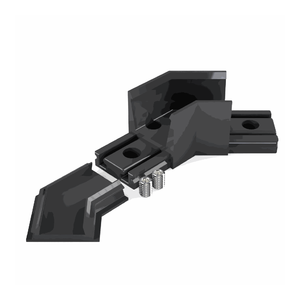[530016113315] VMD-A2 Eckverbinder 135° (Schwarz RAL9005)