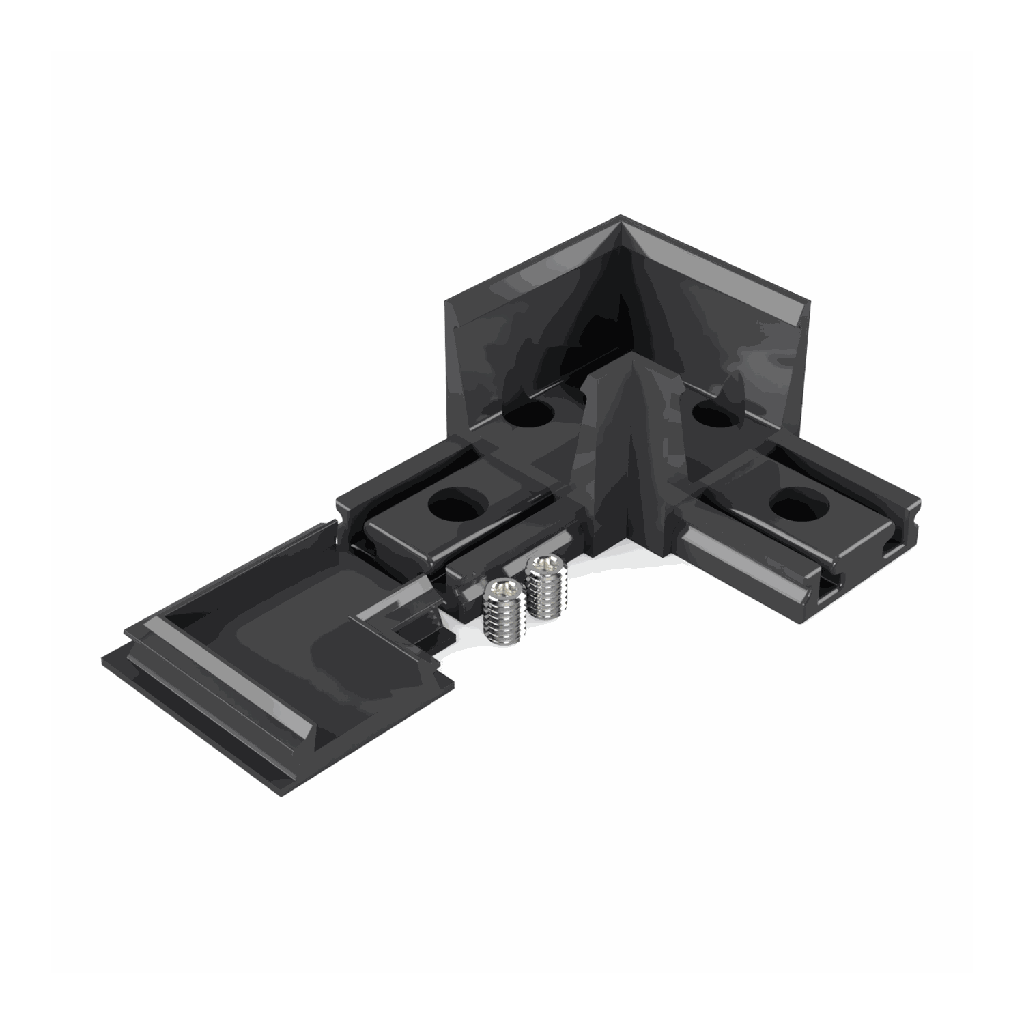 [530017113315] VMD-A2 Eckverbinder 90° (Schwarz RAL9005)