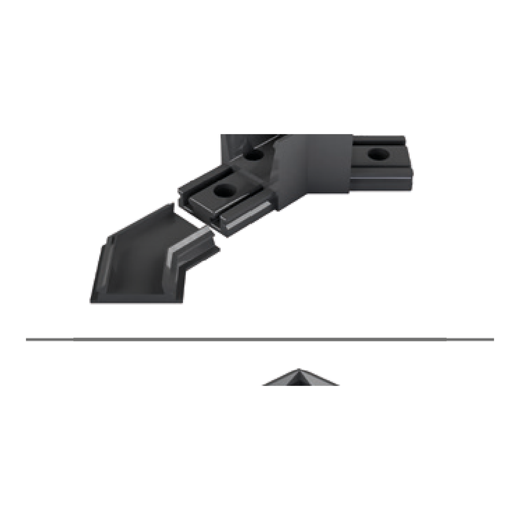[530021113315] VMD-A2 Eckverbinder X (Schwarz RAL9005 (FENIX))