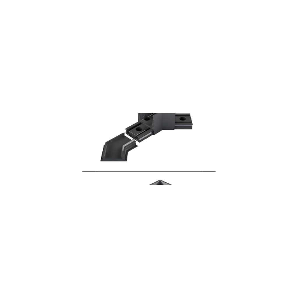 [530021113315] VMD-A2 Eckverbinder X (Schwarz RAL9005)