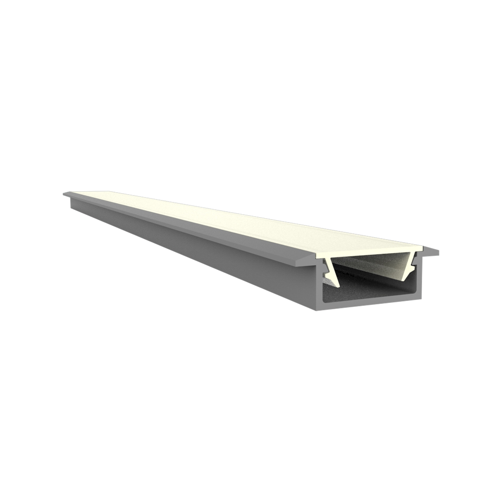 [612000213306] EXO-A1F EINBAU PROFIL | LED MAX.13MM | ULTRAFLAT+WINGS (Aluminium Eloxiert, 2M)