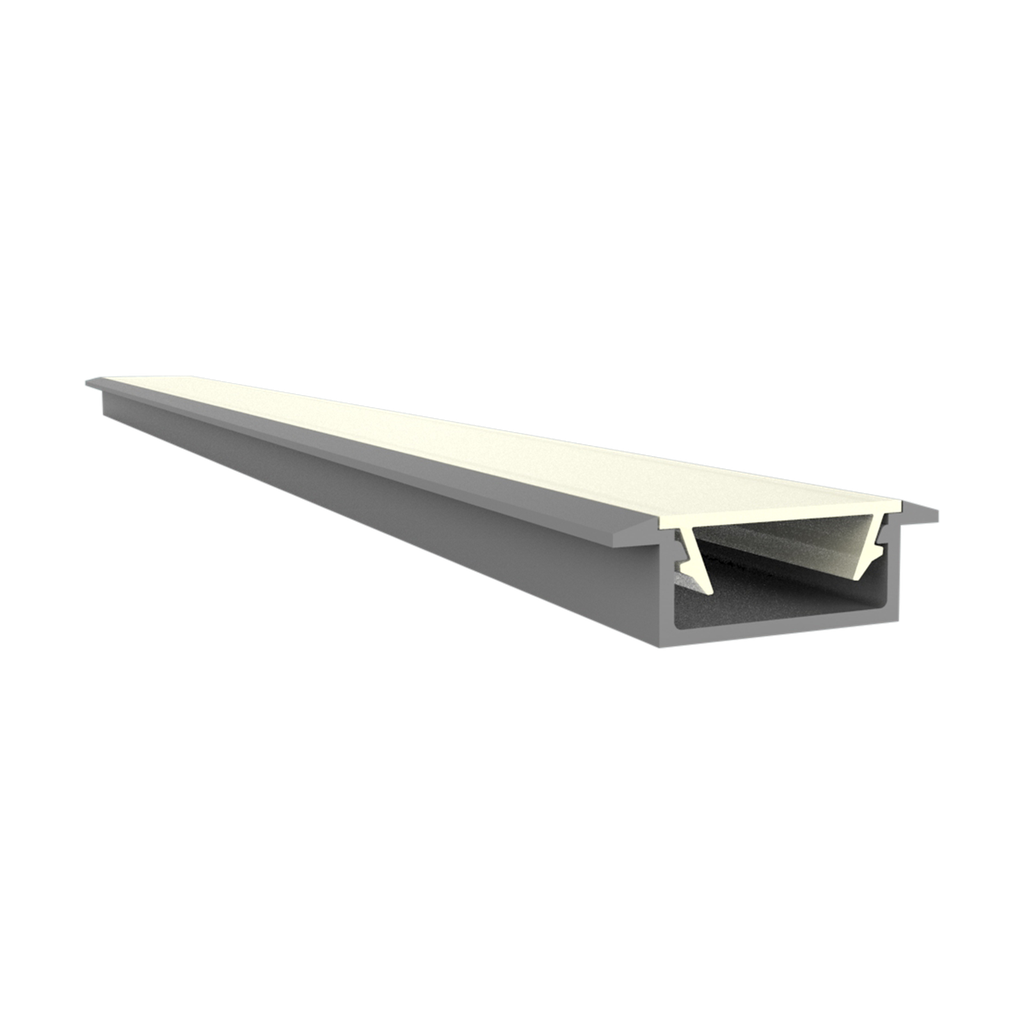 [612000213306] EXO-A1F EINBAU PROFIL | LED MAX.13MM | ULTRAFLAT+WINGS (Aluminium Eloxiert, 2M)