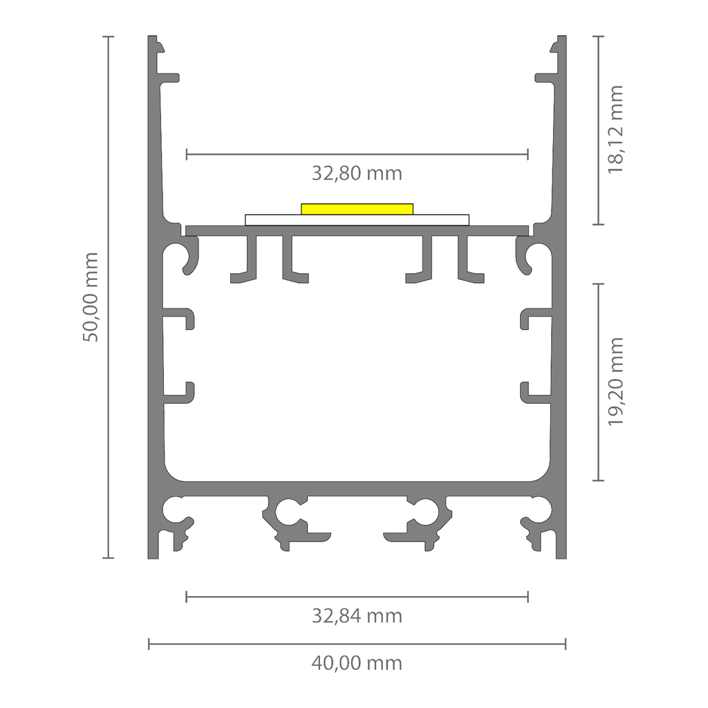 [612000432402] EXO-TI1 LEUCHTEN PROFIL | LED MAX.32MM | EXTRAWIDE (Aluminium Eloxiert (FENIX), 2M)