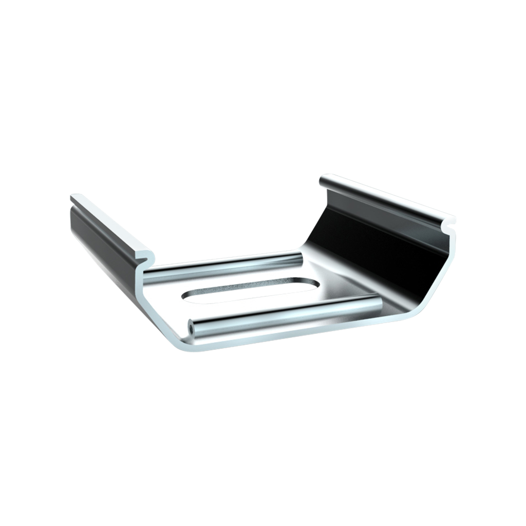 [311000000005] SPS-N3_24/TI1_32 Montageklammer SpringSteel f. LED Alu-Profile Exo-N3_24 u. Exo-TI1_32 | aussen | silber