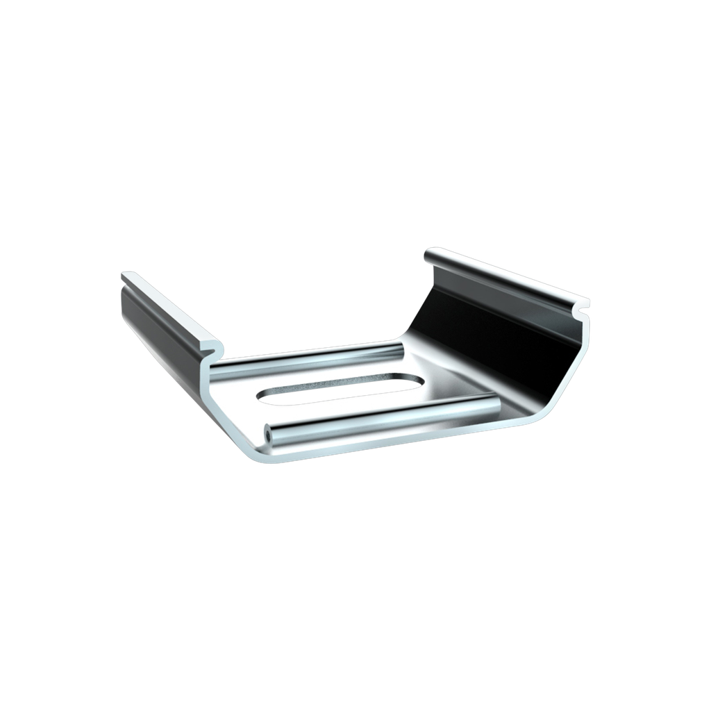 [311000000005] SPS-N3_24/TI1_32 Montageklammer SpringSteel f. LED Alu-Profile Exo-N3_24 u. Exo-TI1_32 | aussen | silber