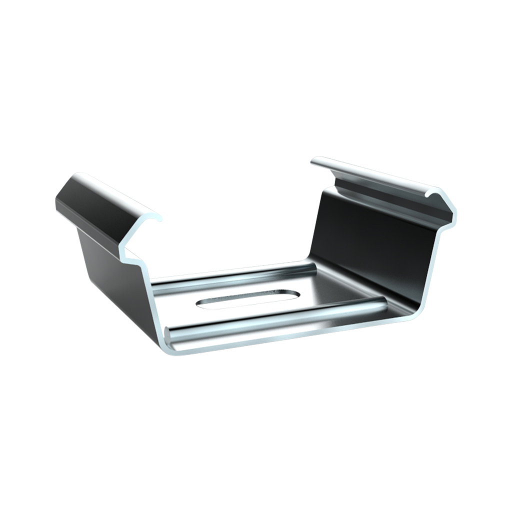 [311000000008] SPS-N4_24 Montageklammer SpringSteel f. LED Alu-Aufbauprofil Exo-N4_24 | silber