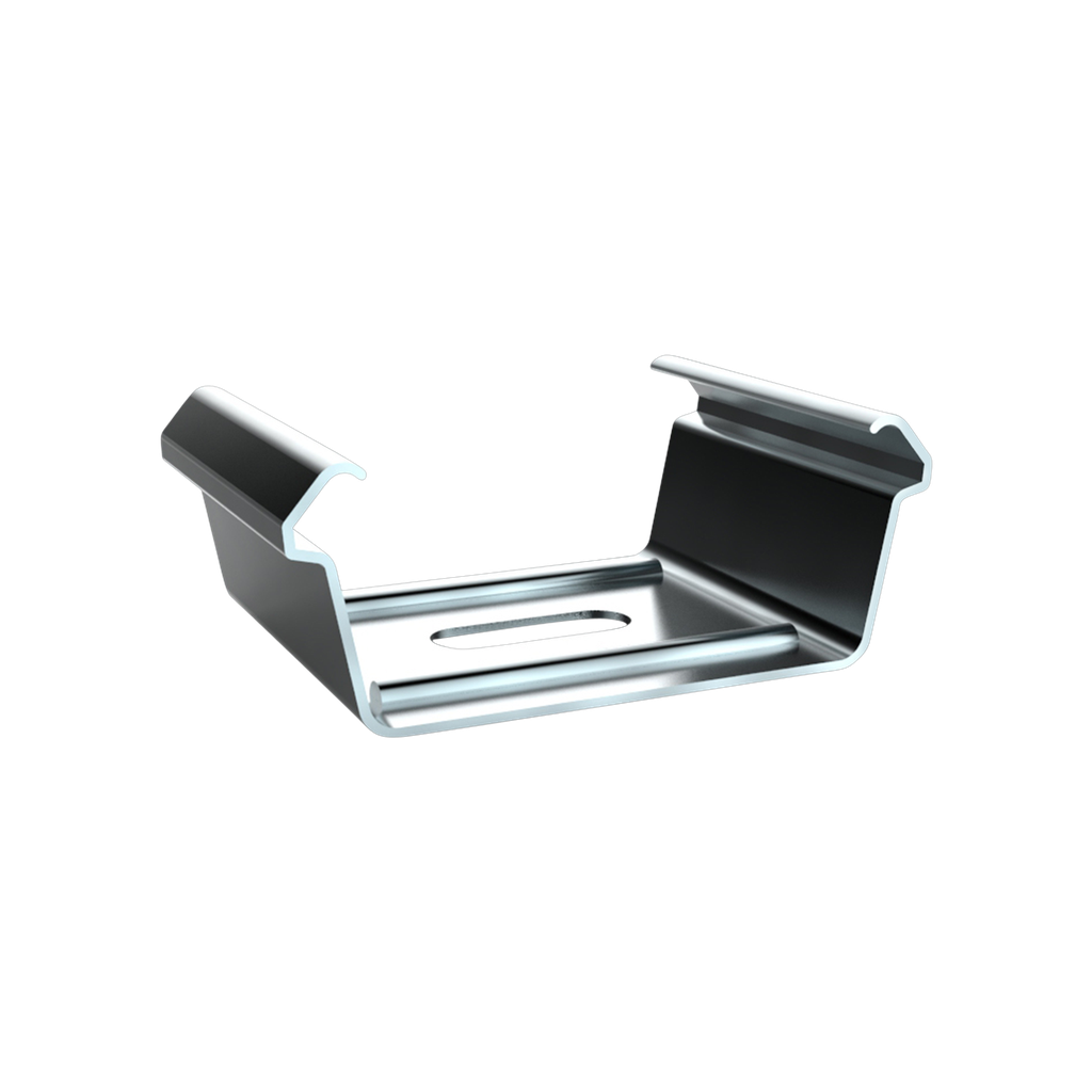 [311000000008] SPS-N4_24 Montageklammer SpringSteel f. LED Alu-Aufbauprofil Exo-N4_24 | silber