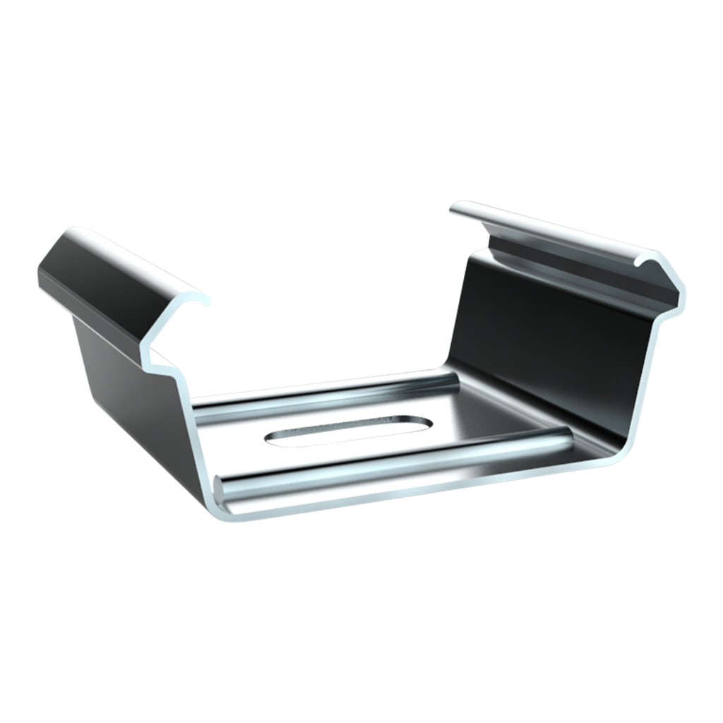 [311000000008] SPS-N4_24 Montageklammer SpringSteel f. LED Alu-Aufbauprofil Exo-N4_24 | silber