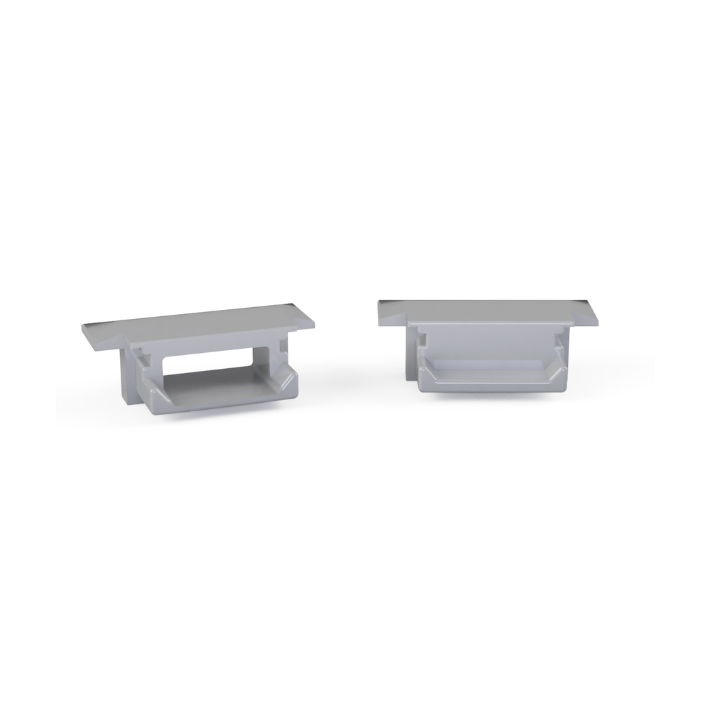 [510004213306] CAP-A1F Endkappe Möbelbau | mit Loch | alu-silber