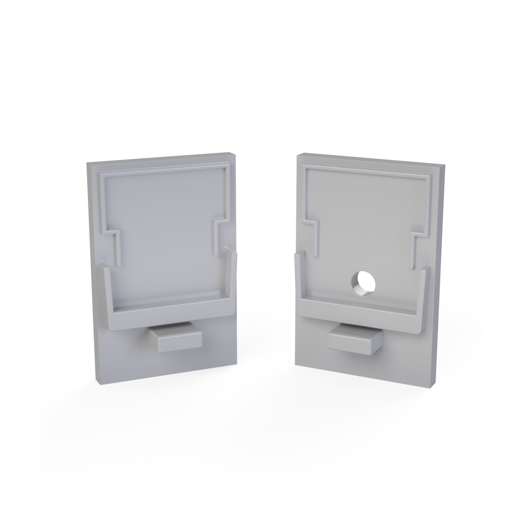 [510029129830] CAP-N4 Endkappe | HIGH | mit Loch | alu-silber