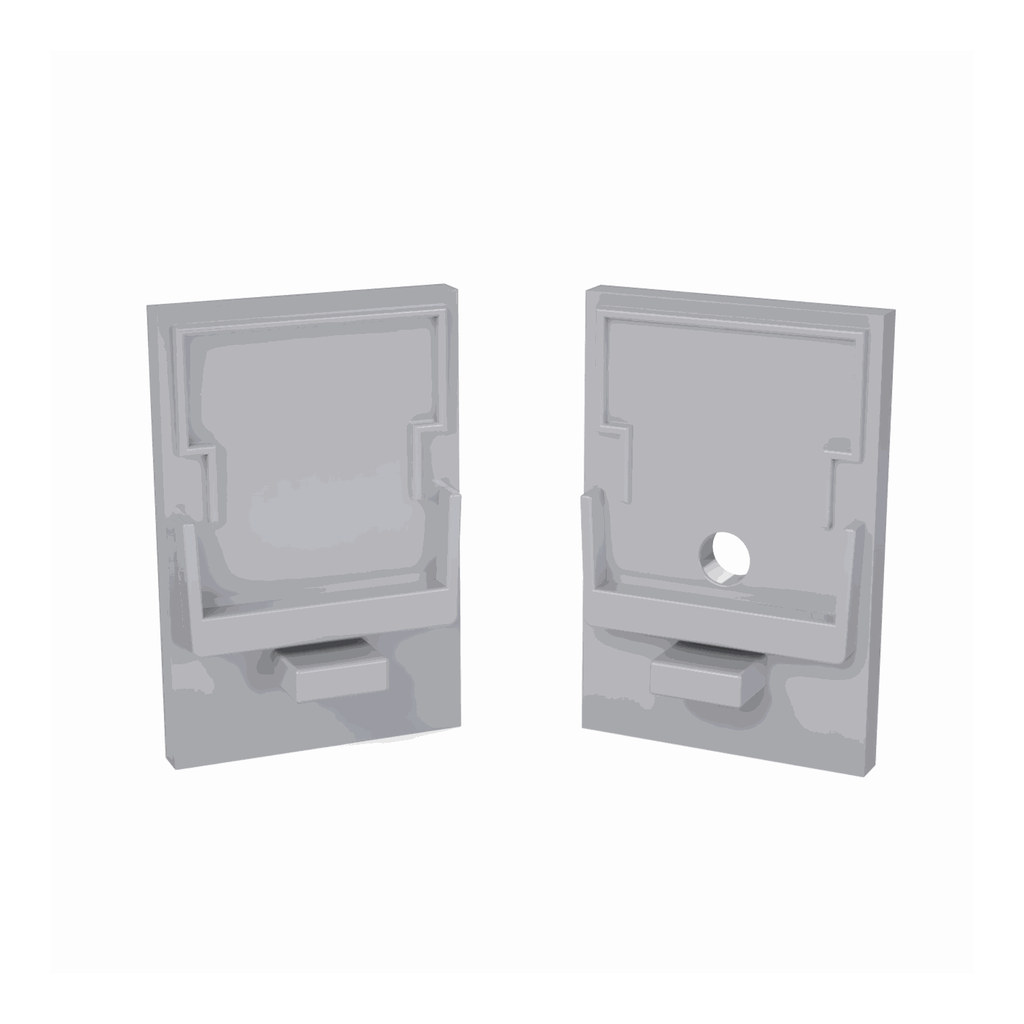 [510029129830] CAP-N4 Endkappe | HIGH | mit Loch | alu-silber