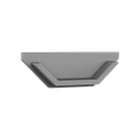 CAP-V1 Endkappe | ohne Loch | aluminium-silber