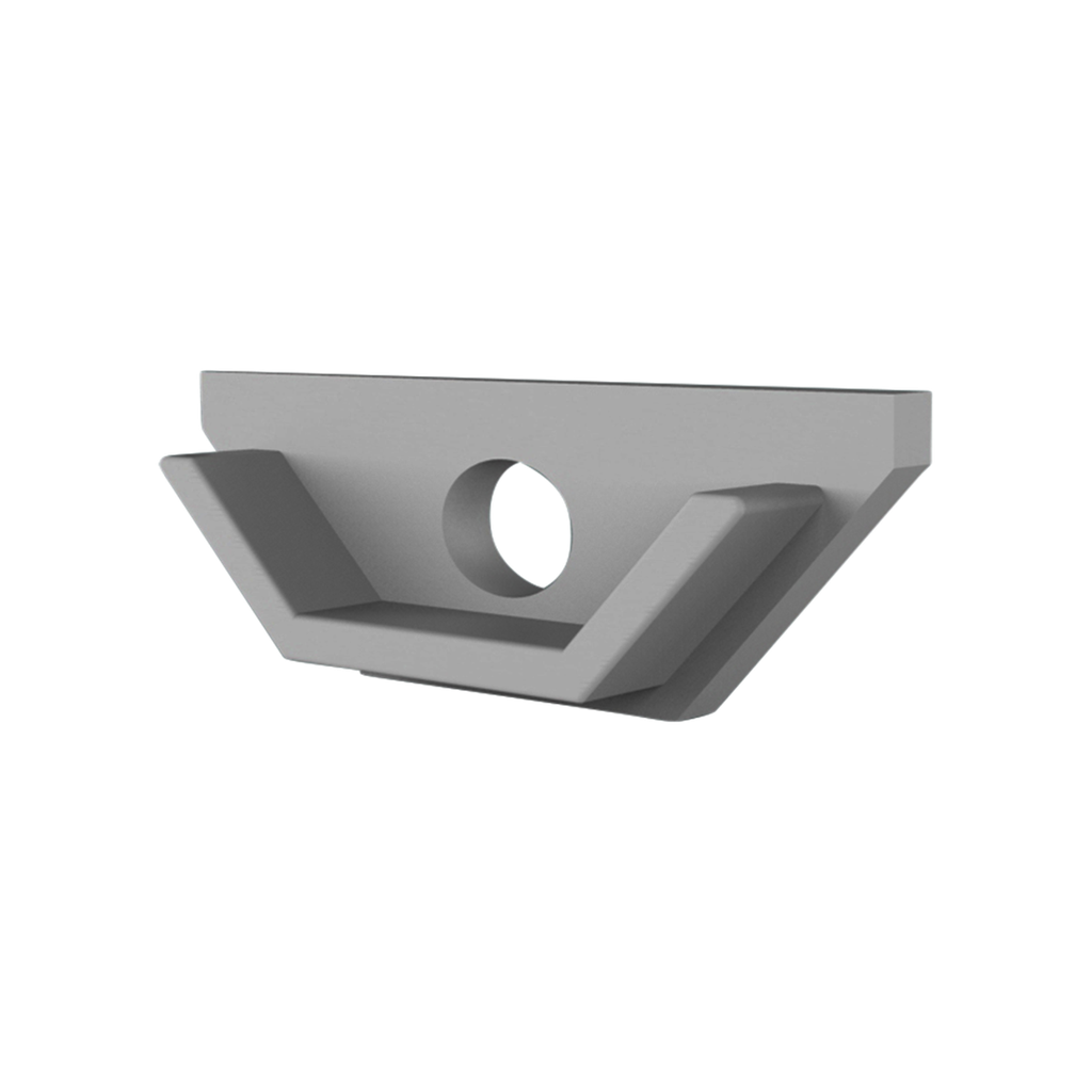 [511002036054] CAP-V1 Endkappe | mit Loch | aluminium-silber