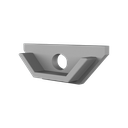 CAP-V1 Endkappe | mit Loch | aluminium-silber