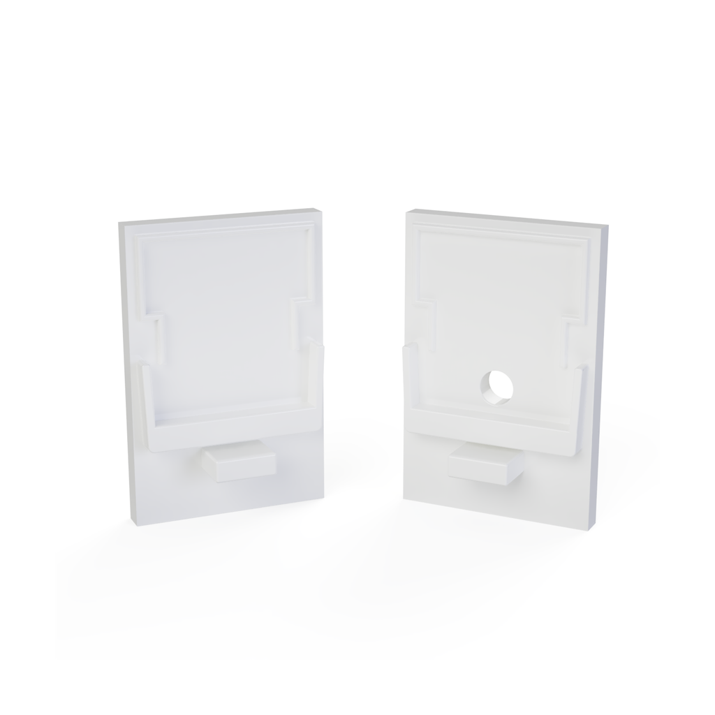 [520029129830] CAP-N4 Endkappe | HIGH | mit Loch | weiss