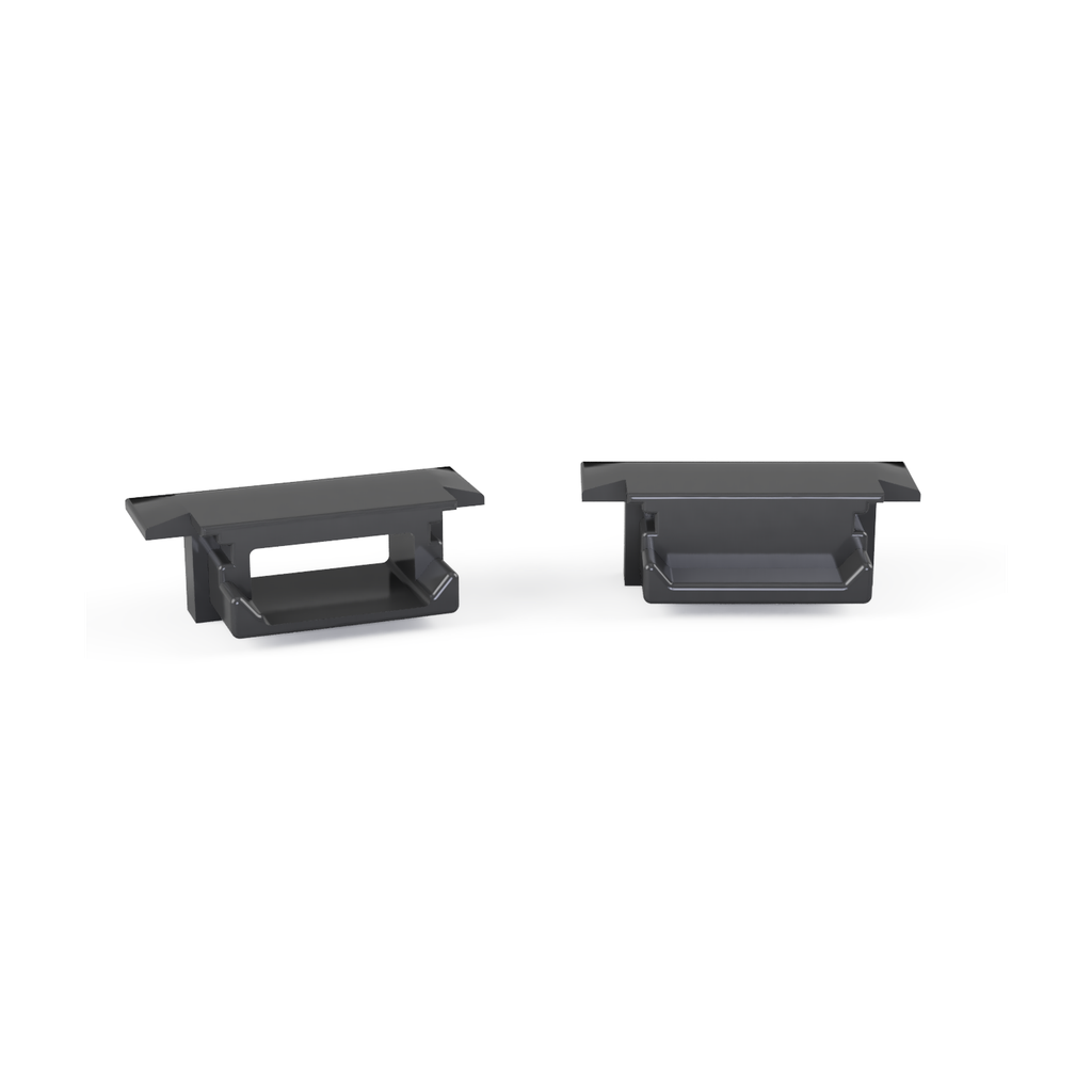 [530004213306] CAP-A1F Endkappe Möbelbau | mit Loch | schwarz