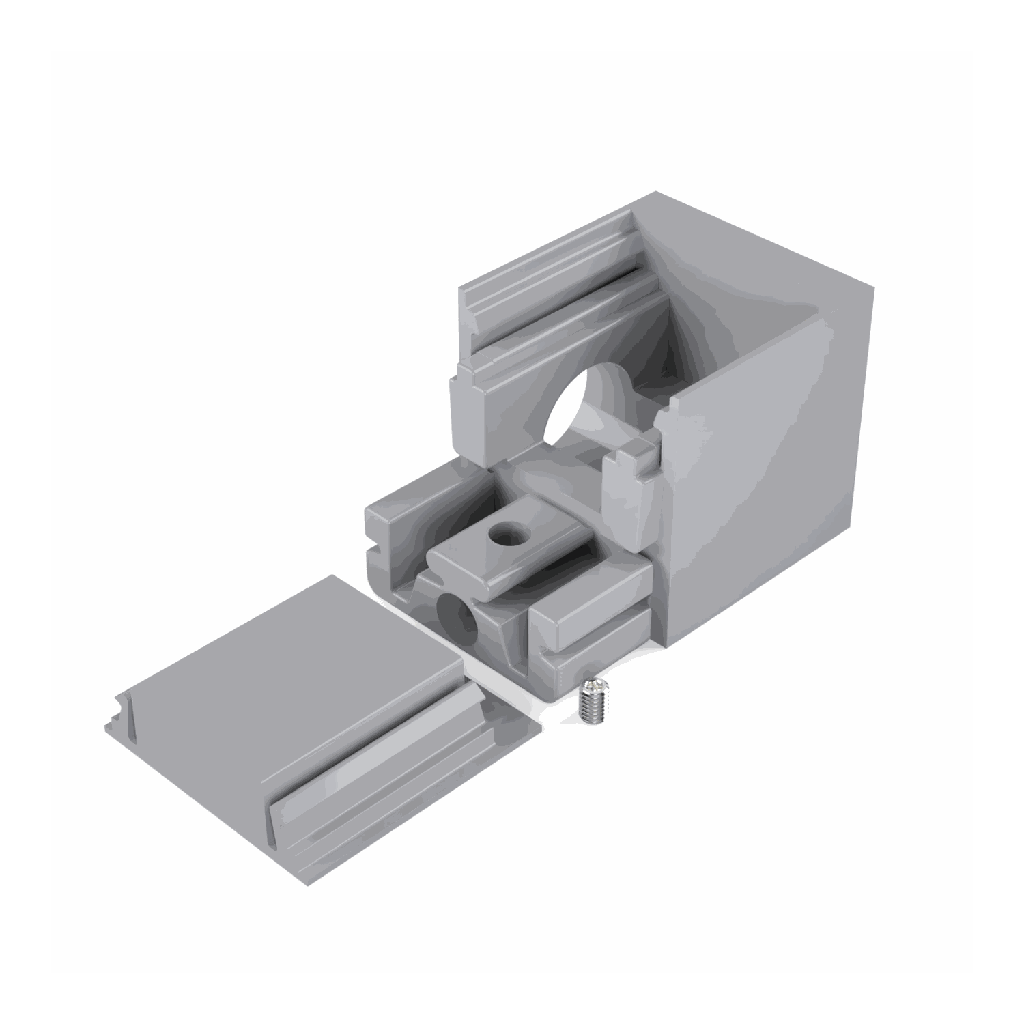 [510013129830] END-N4 Endstück Öffnung | links | aluminium silber